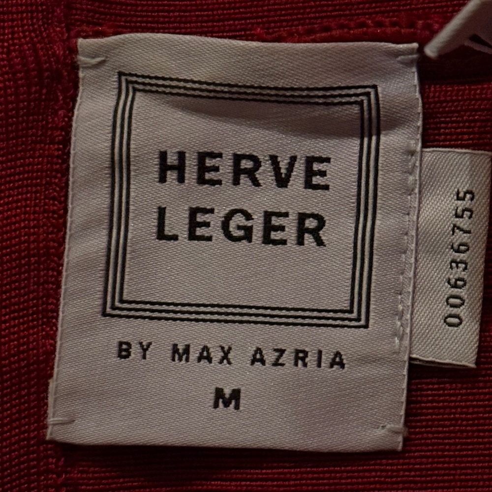 Herve Leger Bandage Burgundy Midi Dress - Picture 4 of 4